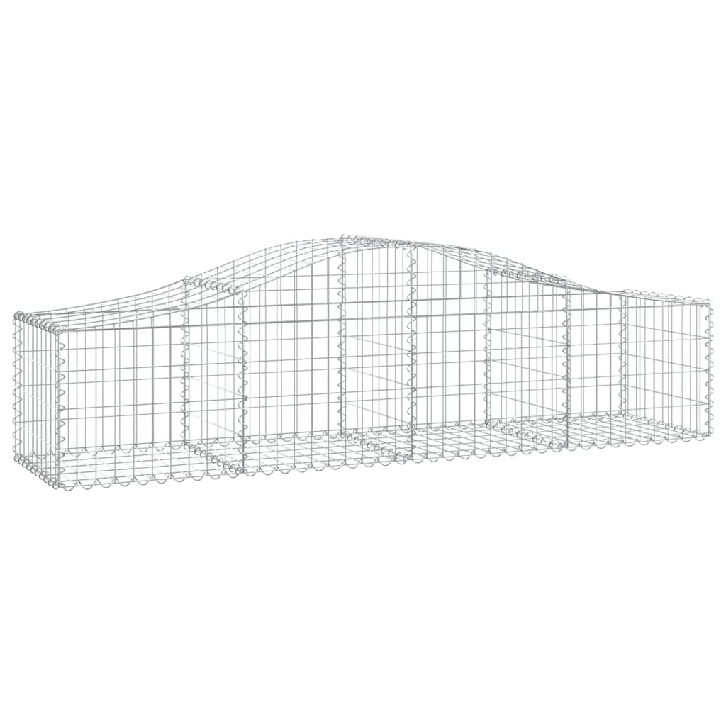 vidaXL Gabion Basket Arched Gabion Basket Planter for Flower Galvanized Iron