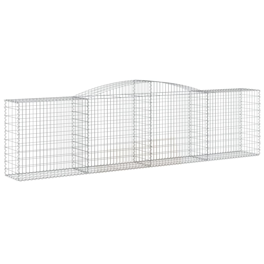 vidaXL Arched Gabion Baskets 5 pcs 157.5"x19.7"x39.4"/47.2" Galvanized Iron